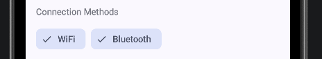 Connection Methods with WiFi and Bluetooth both checked